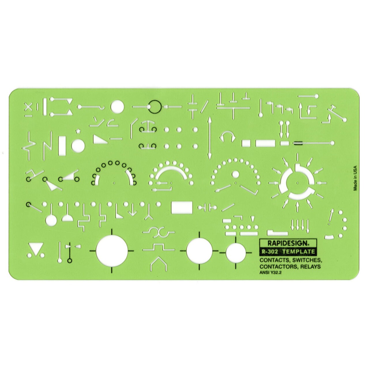 Rapidesign Contacts/Switches/Contactors/Relays Template, 1 Each